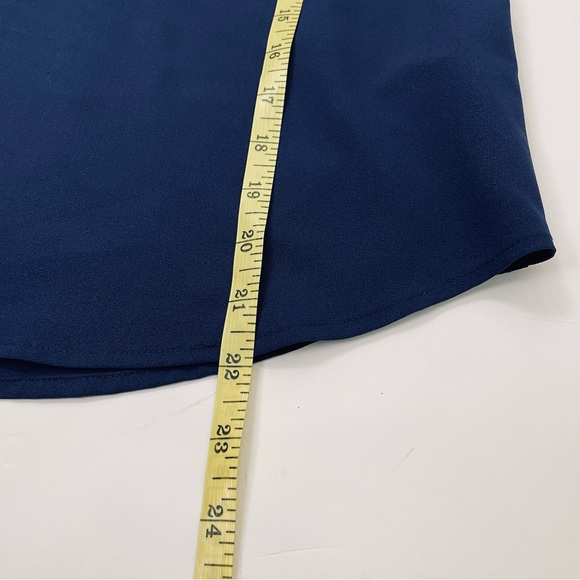 Soho Navy Blue Sheer Pull Over Blouse XS - Picture 11 of 11